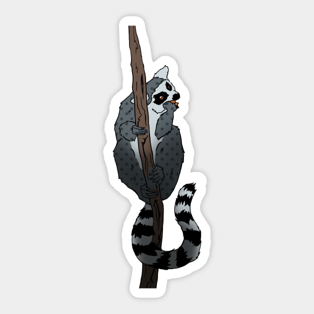 Pop art ring tailed lemur Sticker by rsutton